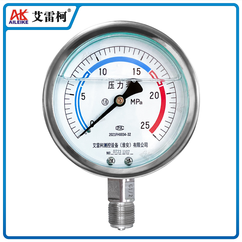 Y-100B-FZ 不銹鋼耐震壓力表